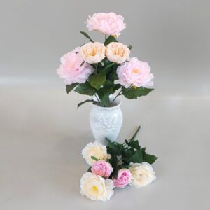 7704 (2 шт) Букет піонів 50 см